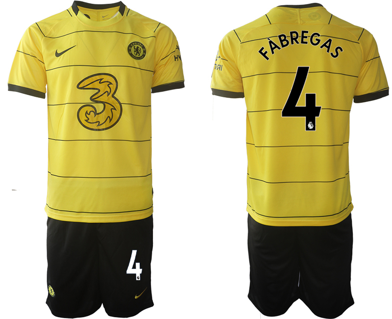 Men 2021-2022 Club Chelsea away yellow #4 Soccer Jersey->chelsea jersey->Soccer Club Jersey